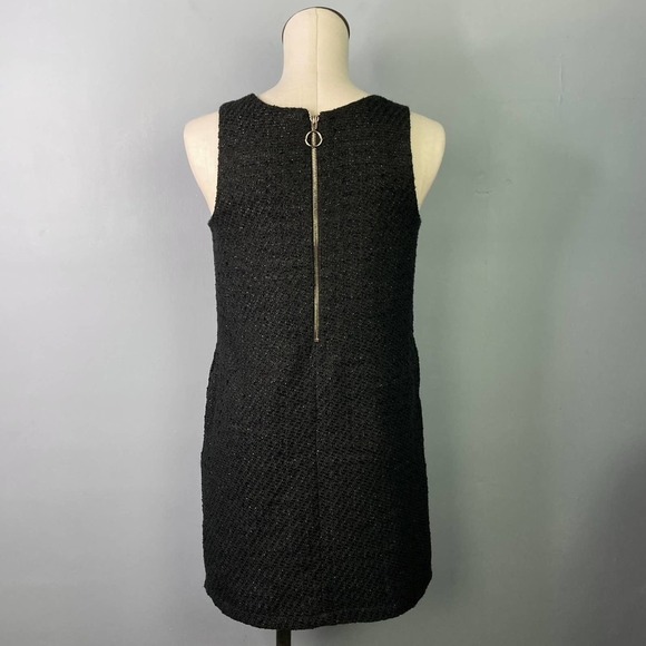 Lauren James Black Tweed Austen Dress Metallic Sparkle Lined Shift Dress Size S - Picture 6 of 16